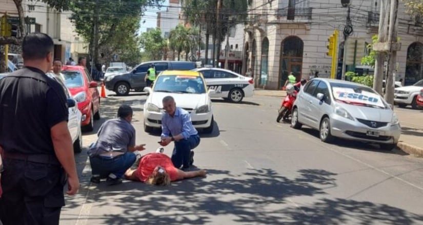 Posadas: accidente vial dejó a una mujer herida.