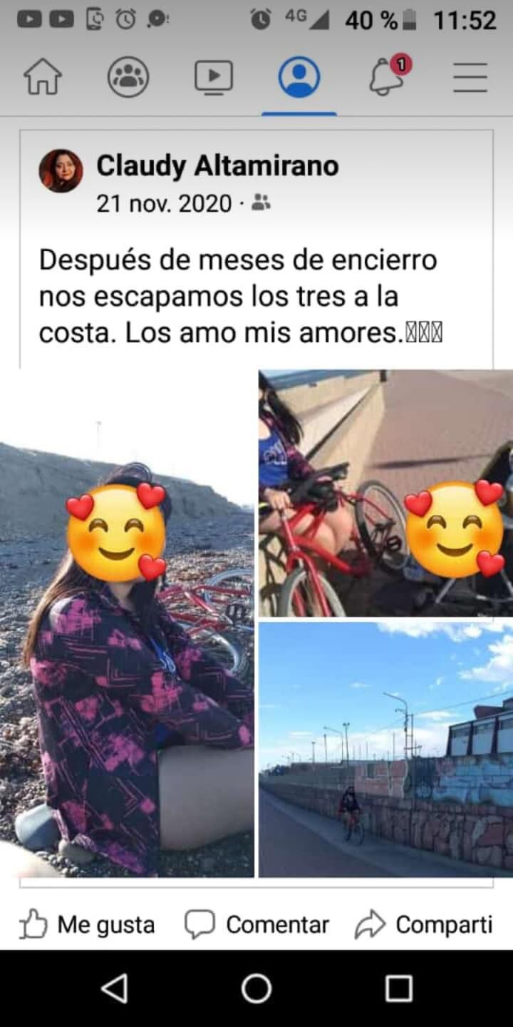 La damnificada compartió en su cuenta de Facebook las imágenes que probaban que era la dueña de la bicicleta,