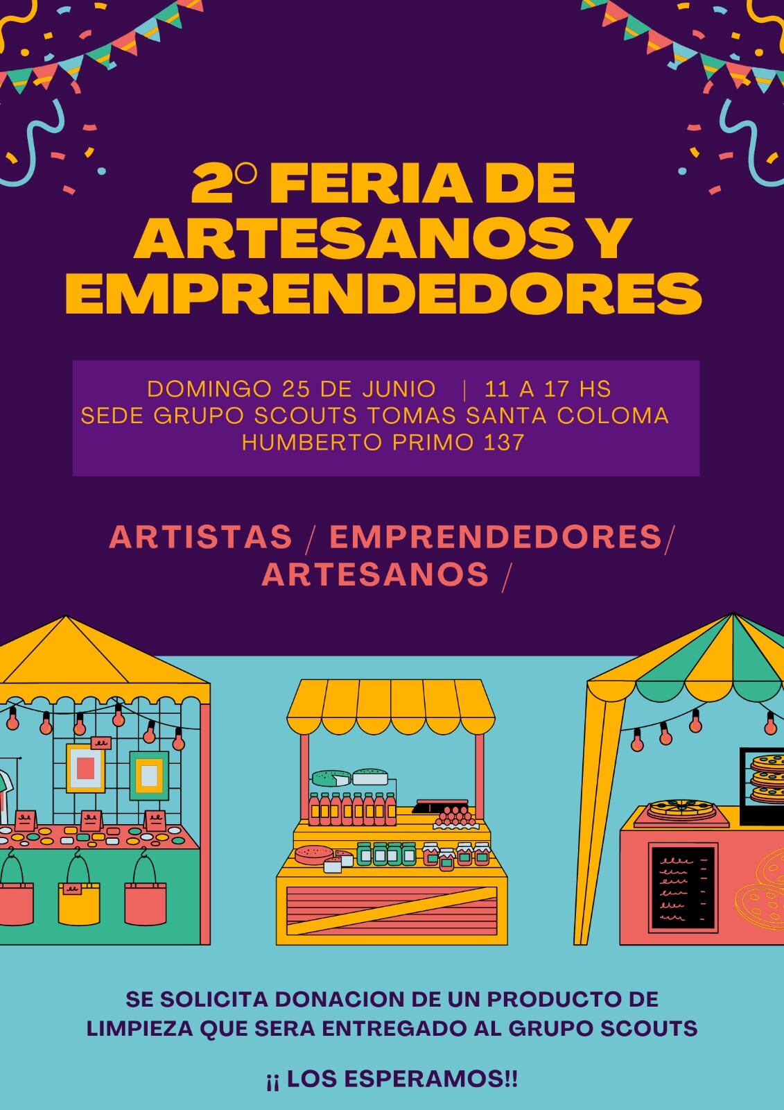 Segunda Feria de Emprendedores a beneficio del Grupo Scout de Tres Arroyos