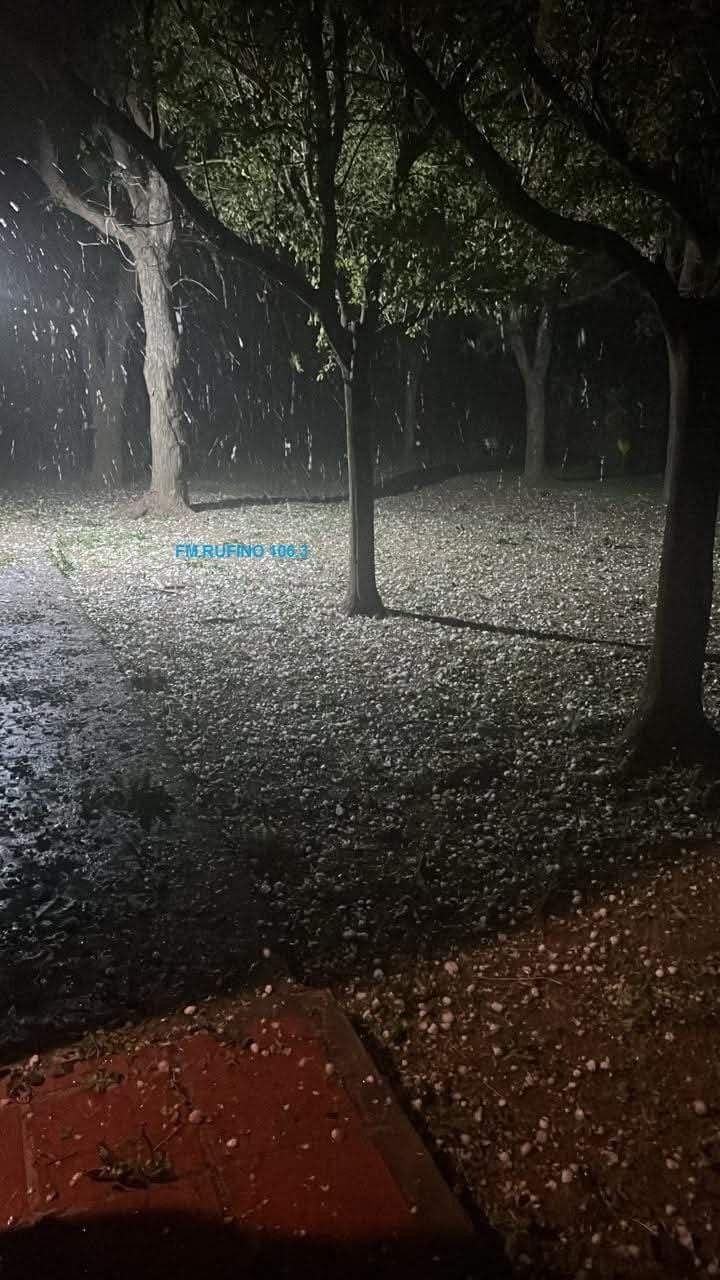 La caída de granizo al sur de Córdoba.