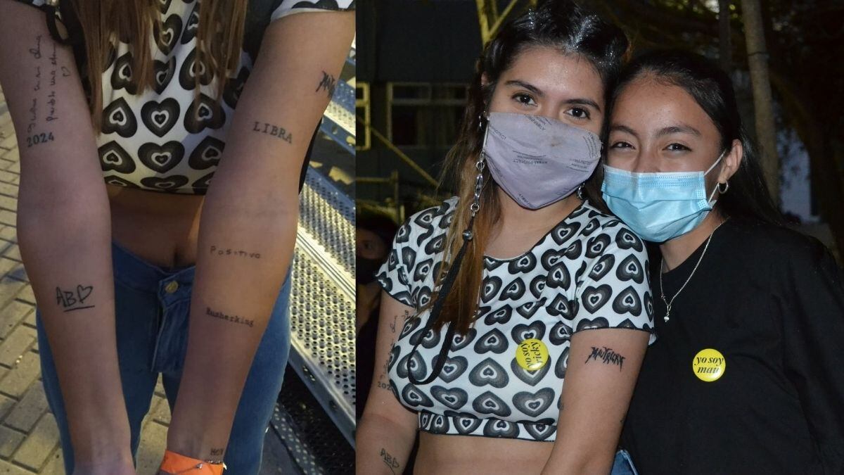 Agustina lleva a los hermanos Montaner tatuados en su brazo.