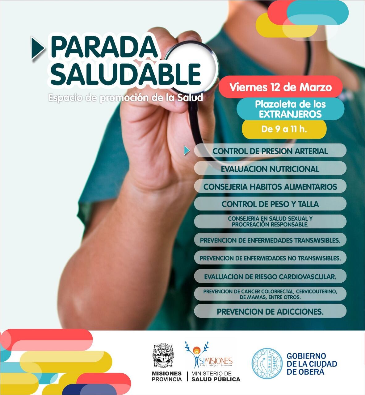 Oberá: Parada Saludable un espacio de promoción de la salud