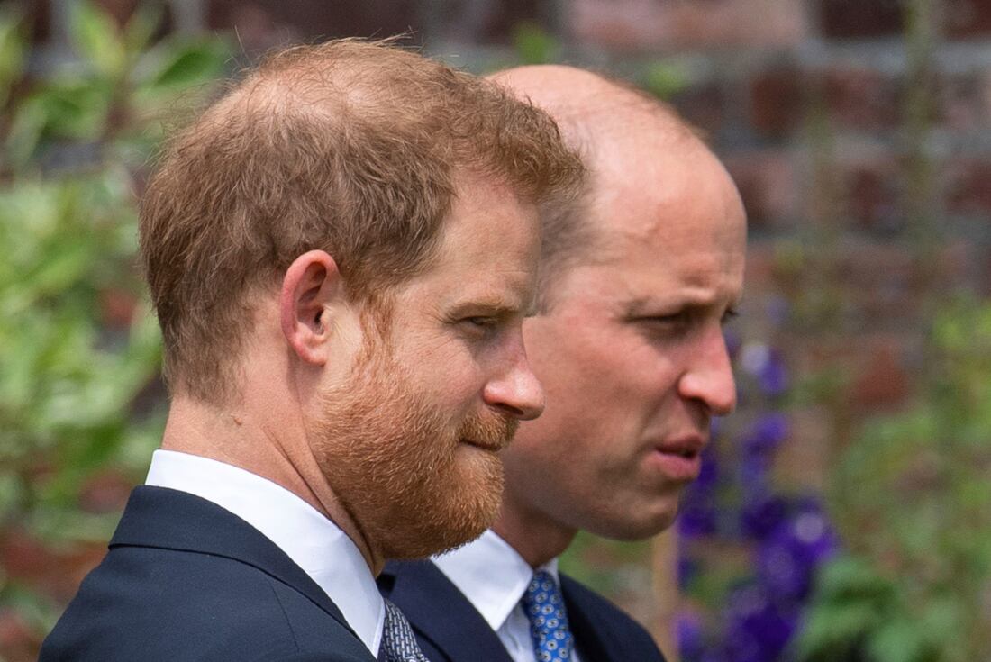 Los príncipes Harry y William.