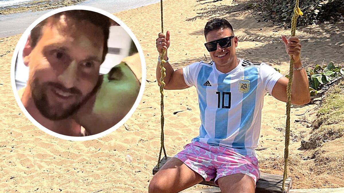 “Cumplí un sueño”: luego del beso viral a Lionel Messi, el mendocino contó cómo logró estar tan cerca del futbolista