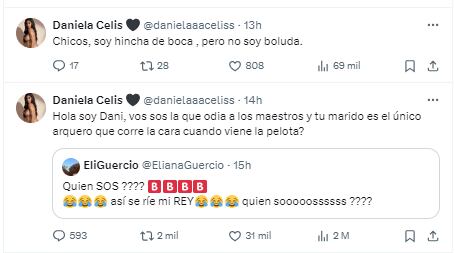 El cruce de Eliana Guercio y Daniela Celis en Twitter