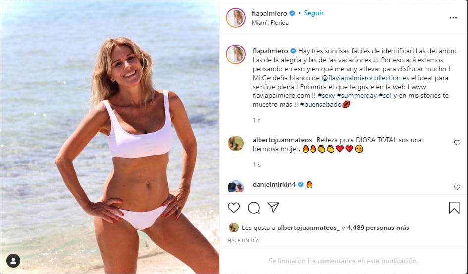 La modelo lució una bikini blanca y deslumbró a todos.