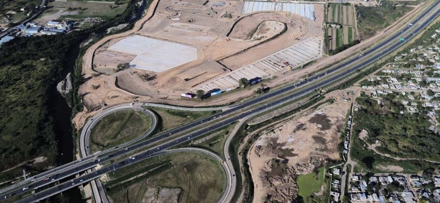 Así va la construcción del megashopping en la zona sur de la ciudad de Córdoba.