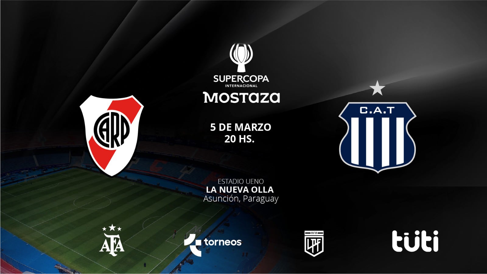 Talleres y River se enfrentan por la Supercopa Internacional.