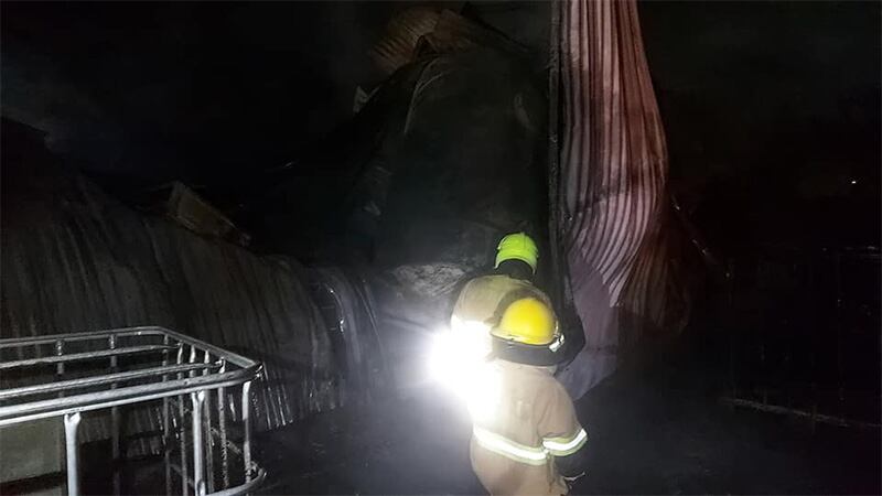 Incendio en un galpón del Parque Industrial.