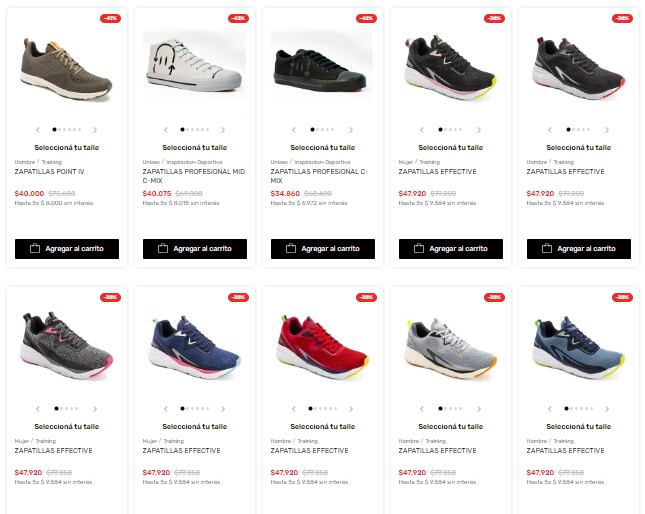 Las ofertas en zapatillas están disponibles para adultos y niños.