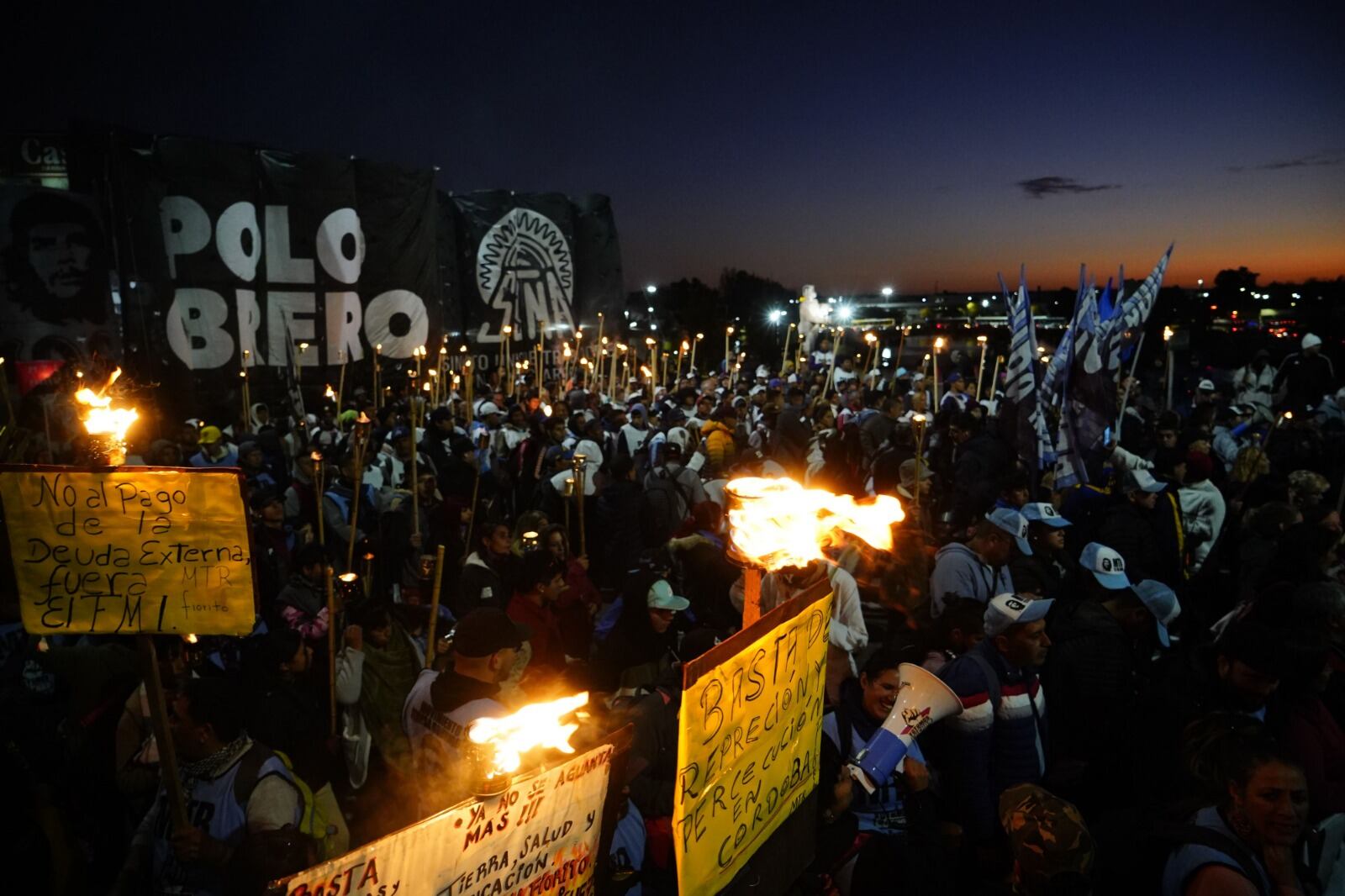 La marcha de los piqueteros.