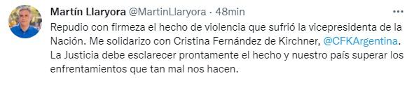 El intendente Martín Llaryora hizo un llamamiento a la Justicia.