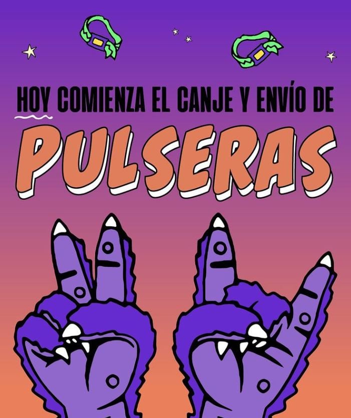 Lollapalooza Argentina 2022: comenzó el canje y envío de pulseras.