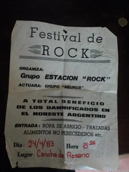 Festival Solidario en Punta Alta. Afiche promocional.