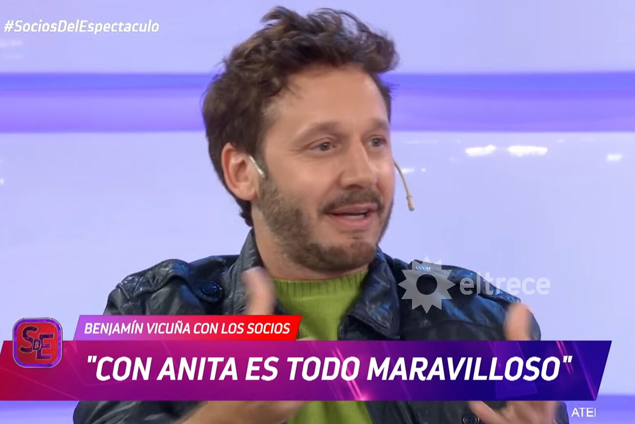 Benjamín Vicuña en "Socios del espectáculo". (Foto: captura de pantalla)