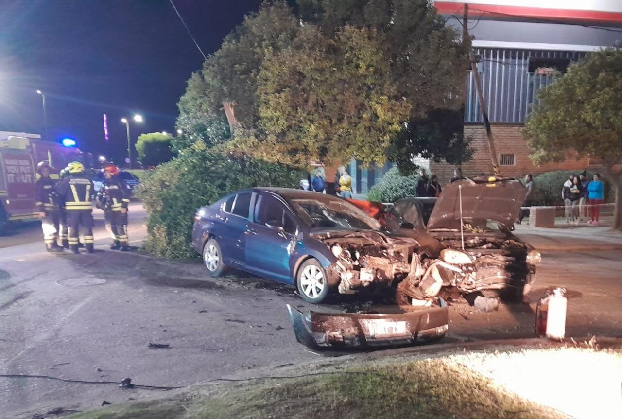 El impresionante choque. (Policía)