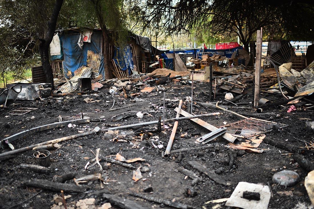 El día despúés del incendio en Villa La Tabla. (Pedro Castillo / La Voz)