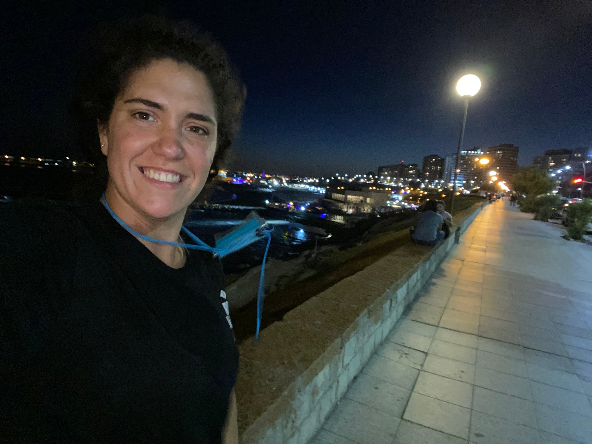 Ailin (30) desde Mar del Plata y antes de emprender su viaje.