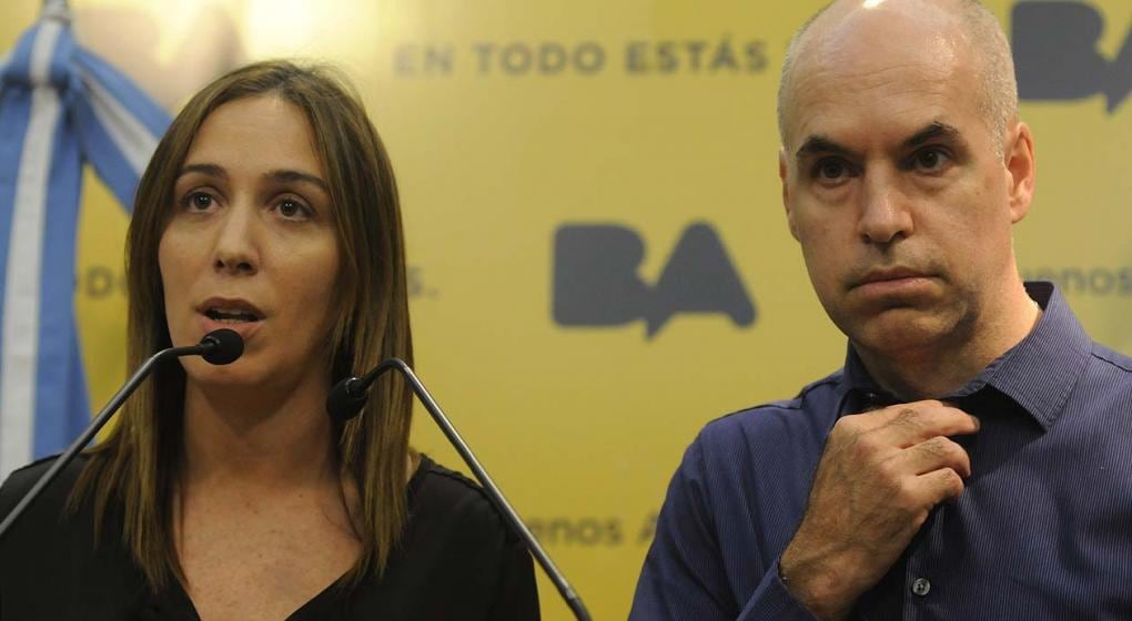 María Eugenia Vidal, ex gobernadora de Buenos Aires, y Rodríguez Larreta, jefe de Gobierno de la CABA (La Voz/Archivo).