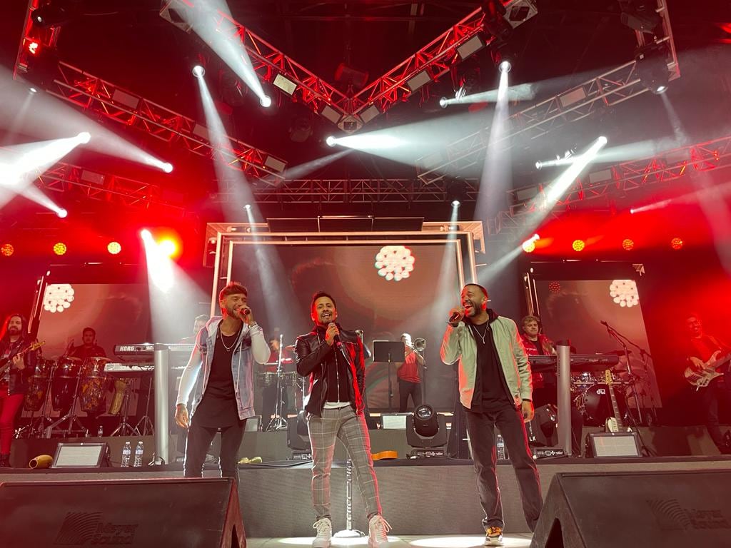 Los cantantes Pablo Tamagnini, Nelson Aguirre y Diego Granadé.