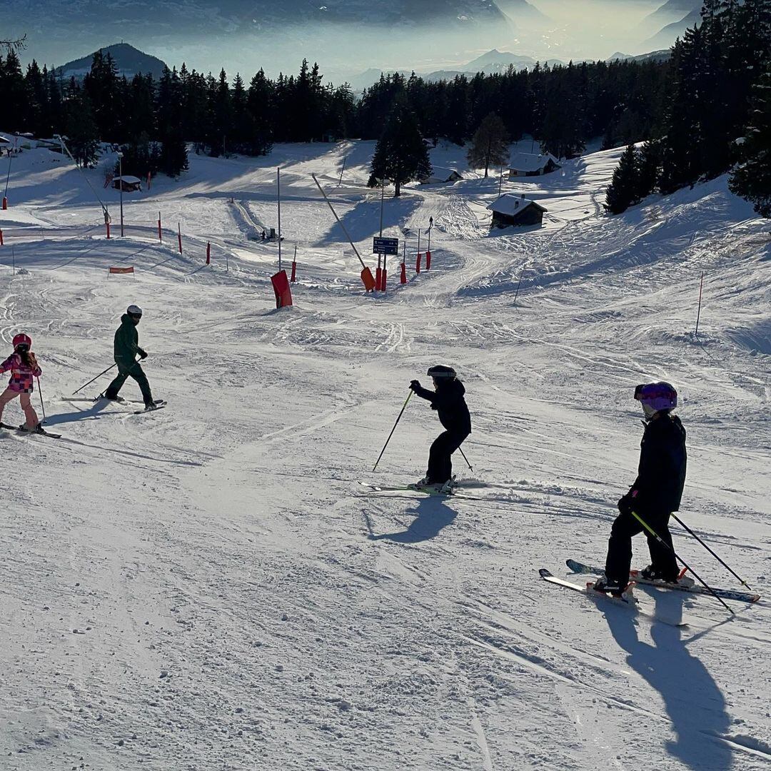 Los Messi disfrutaron de la nieve en Suiza