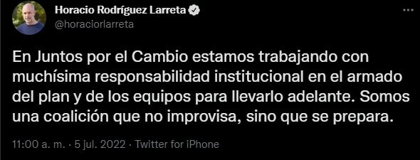 Larreta se refirió a la interna entre Alberto Fernández y Cristina Kirchner. Además, se proclamó "la solución" a la crisis que atraviesa Argentina.