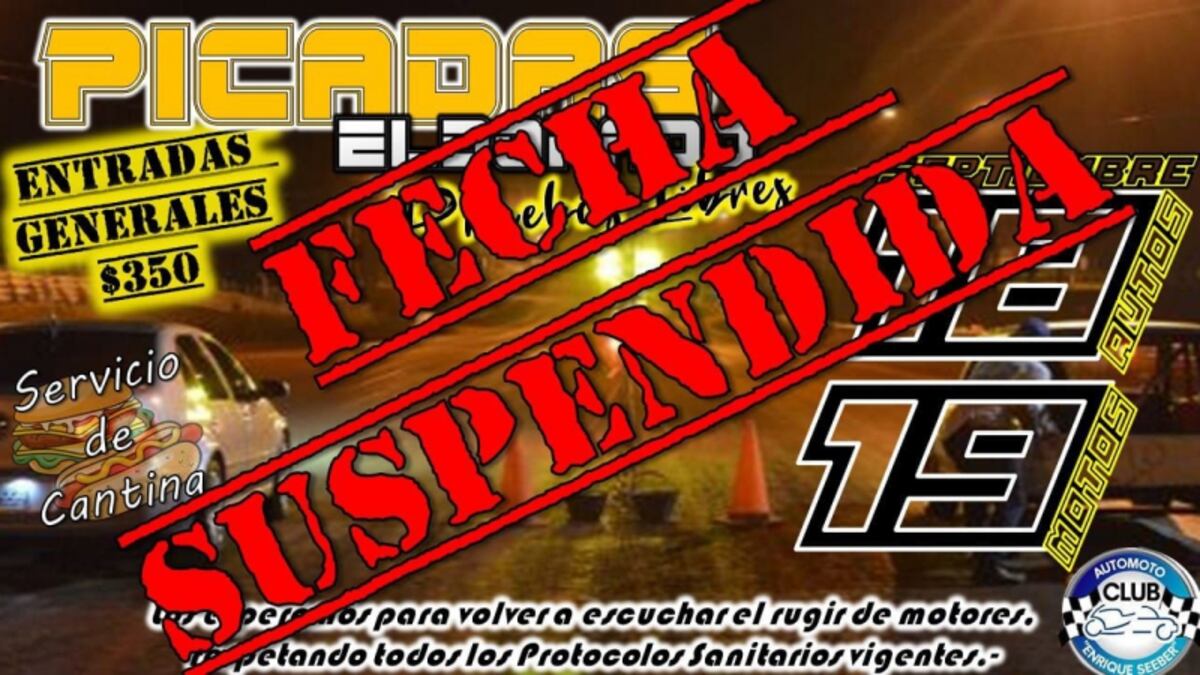 Finalmente, suspendieron las picadas en el Autódromo de Eldorado