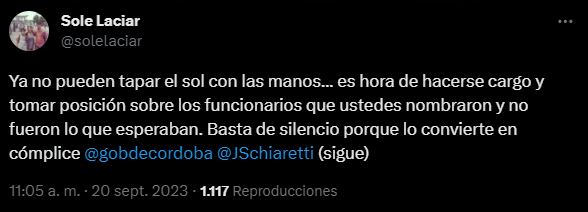 Soledad, la madre de Blas Correas se manifestó en X (Twitter)