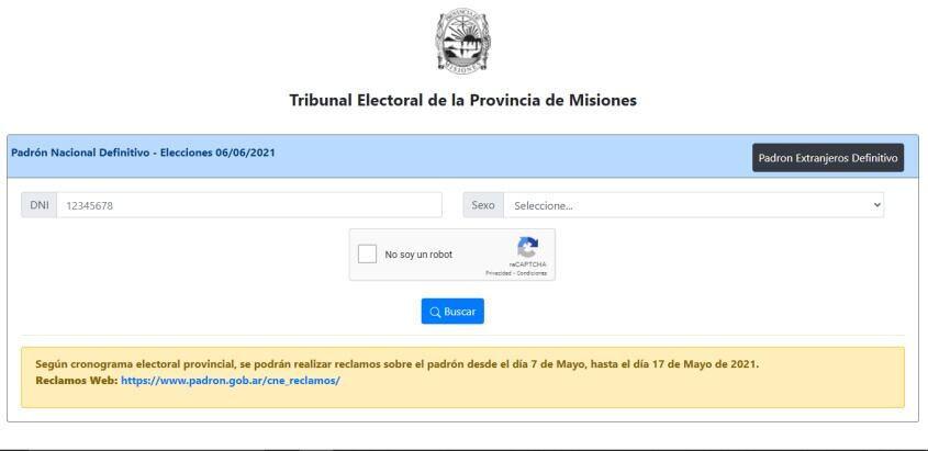 Se puede conocer el logar donde votar de manera Online.