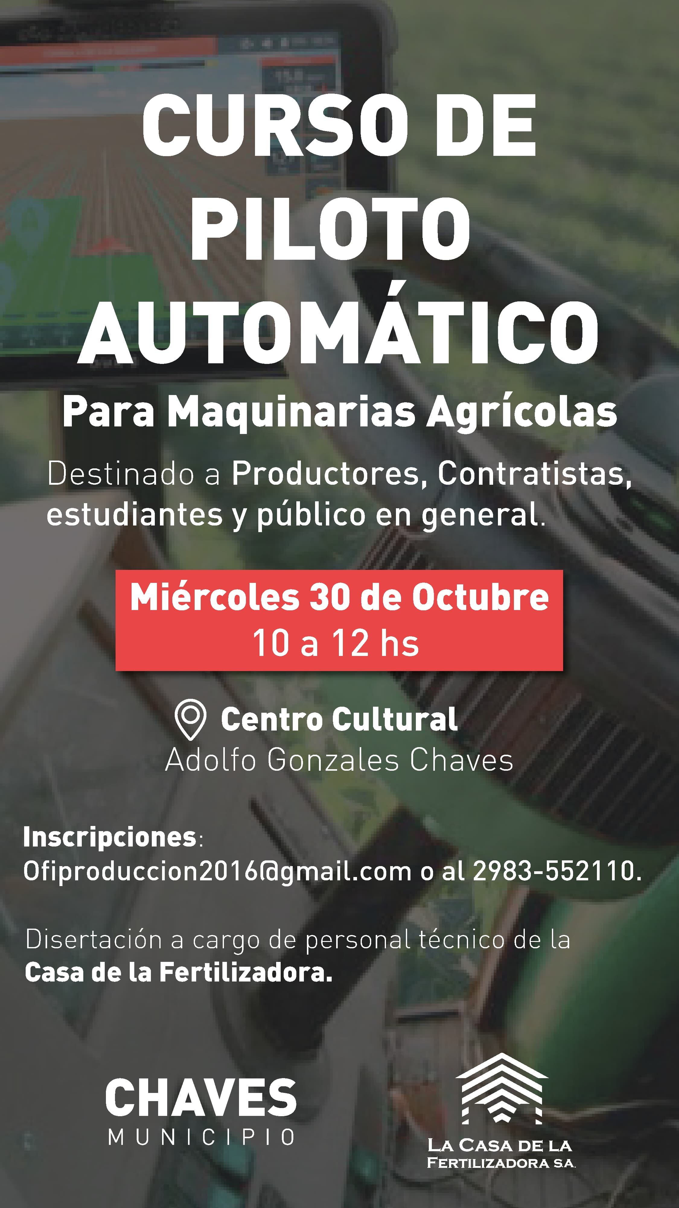 Curso de piloto automático para máquinas agrícolas