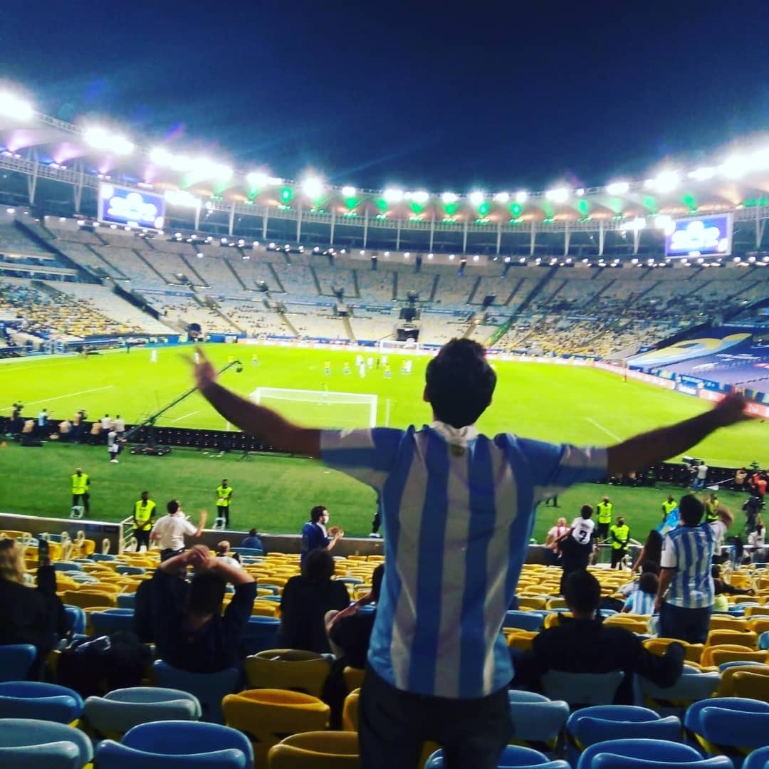 El mendocino Pablo Fontana en el Estadio Maracaná.