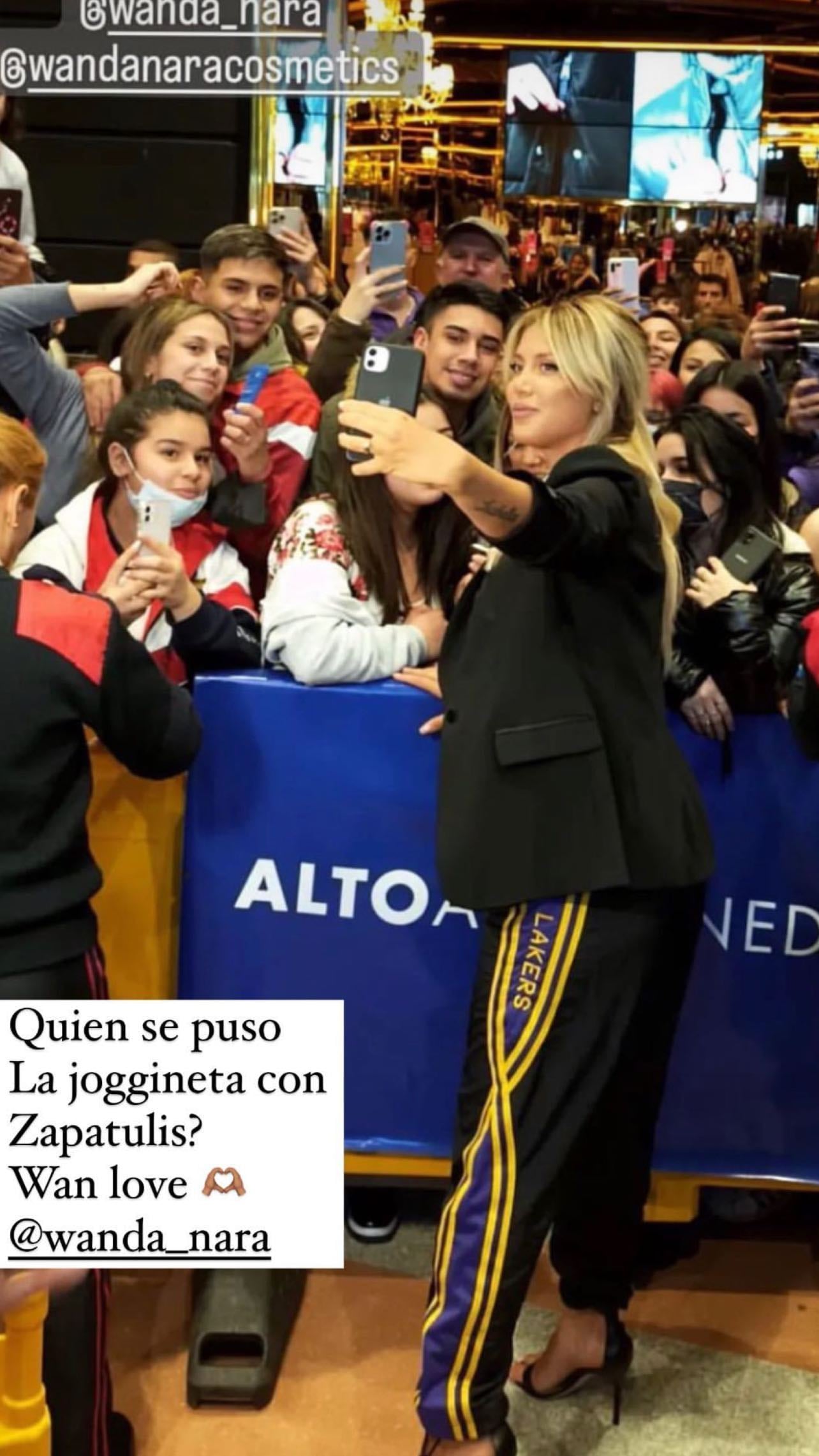 El look de Wanda Nara en su vista a Avellaneda