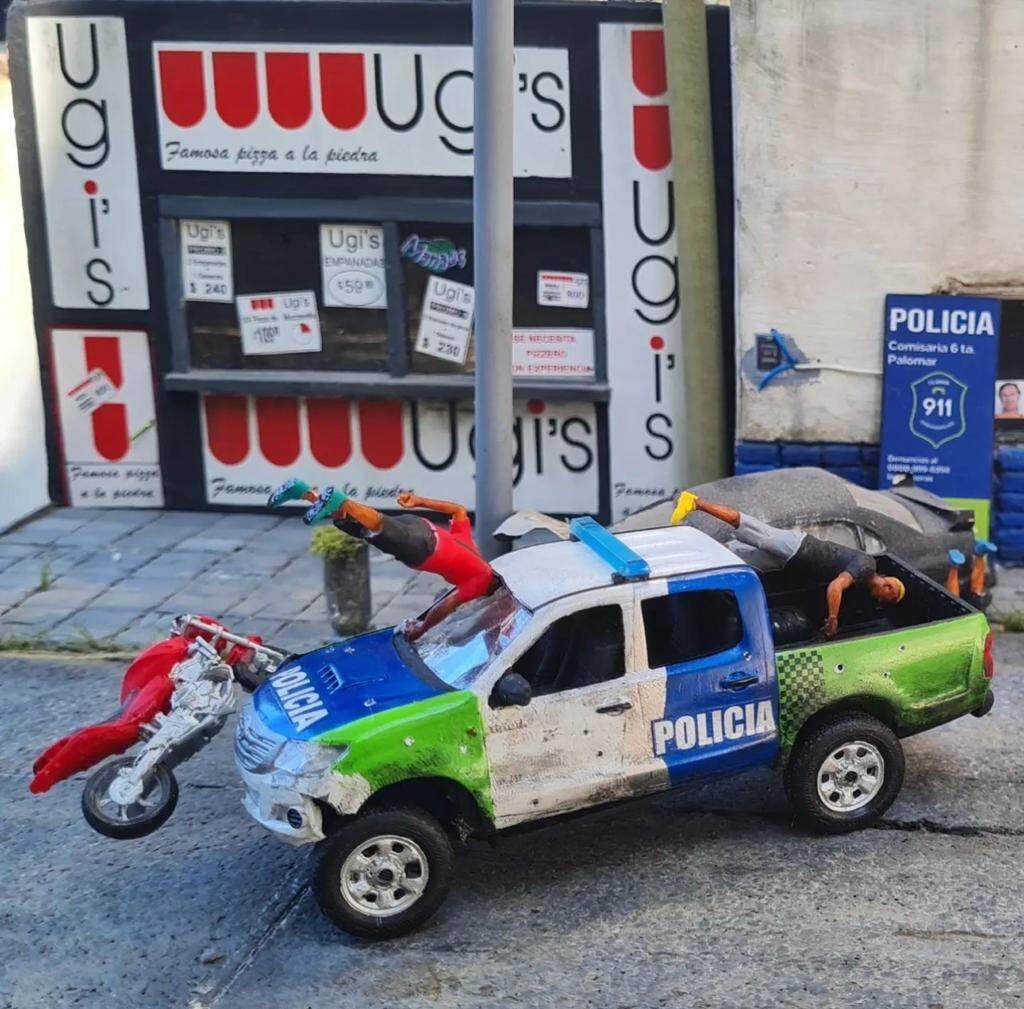 Maqueta del hilux justiciero.