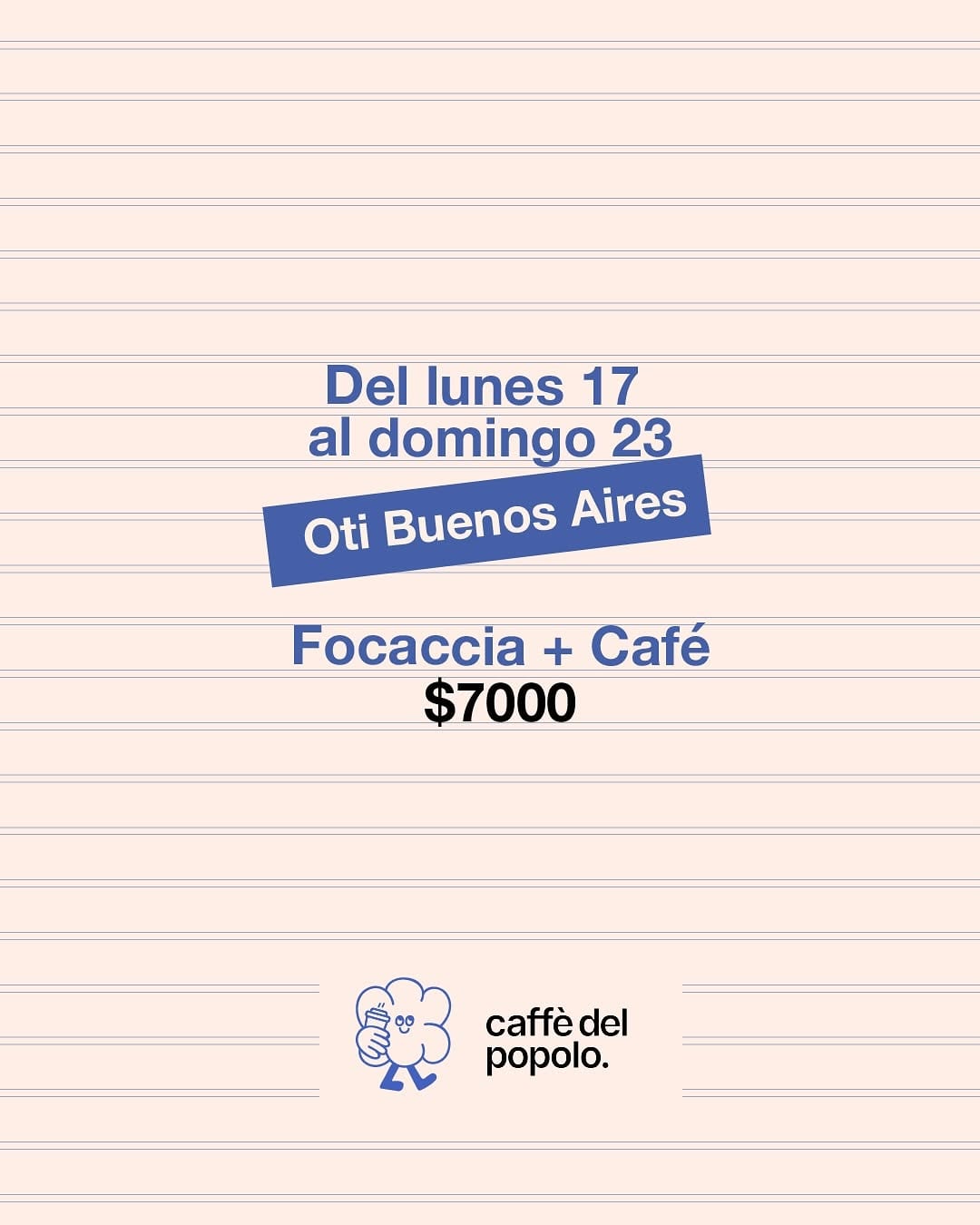 Oti y Caffè del Popolo armaron una semana gastronómica.