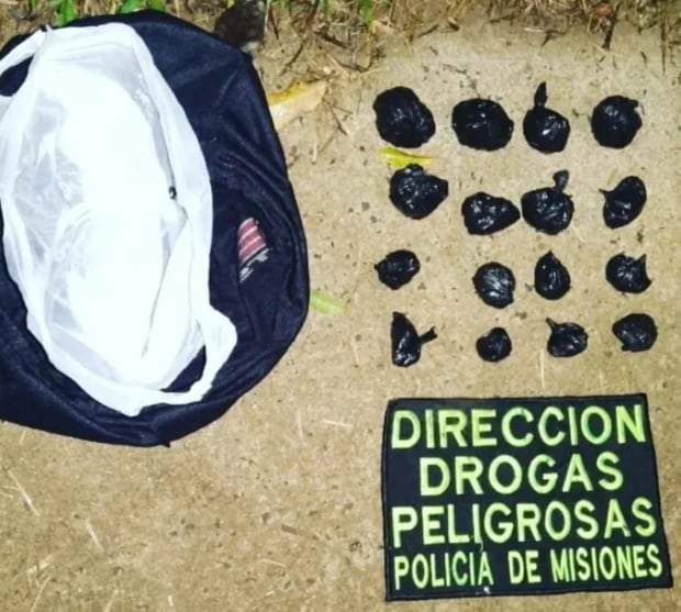 Descartan bolso con marihuana en Garupá.