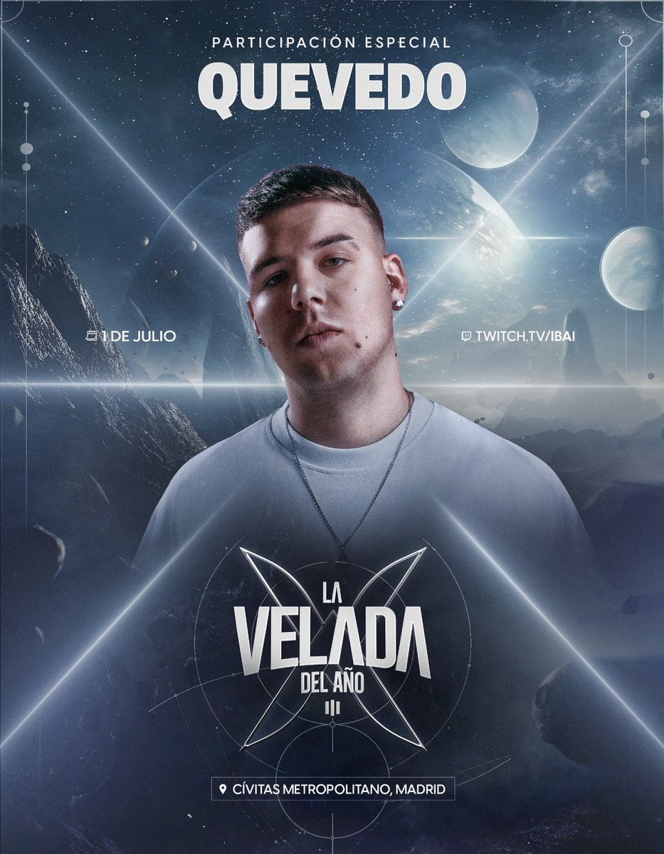 "Quevedo" primer cantante anunciado por Ibai Llanos para la "Velada del año III"