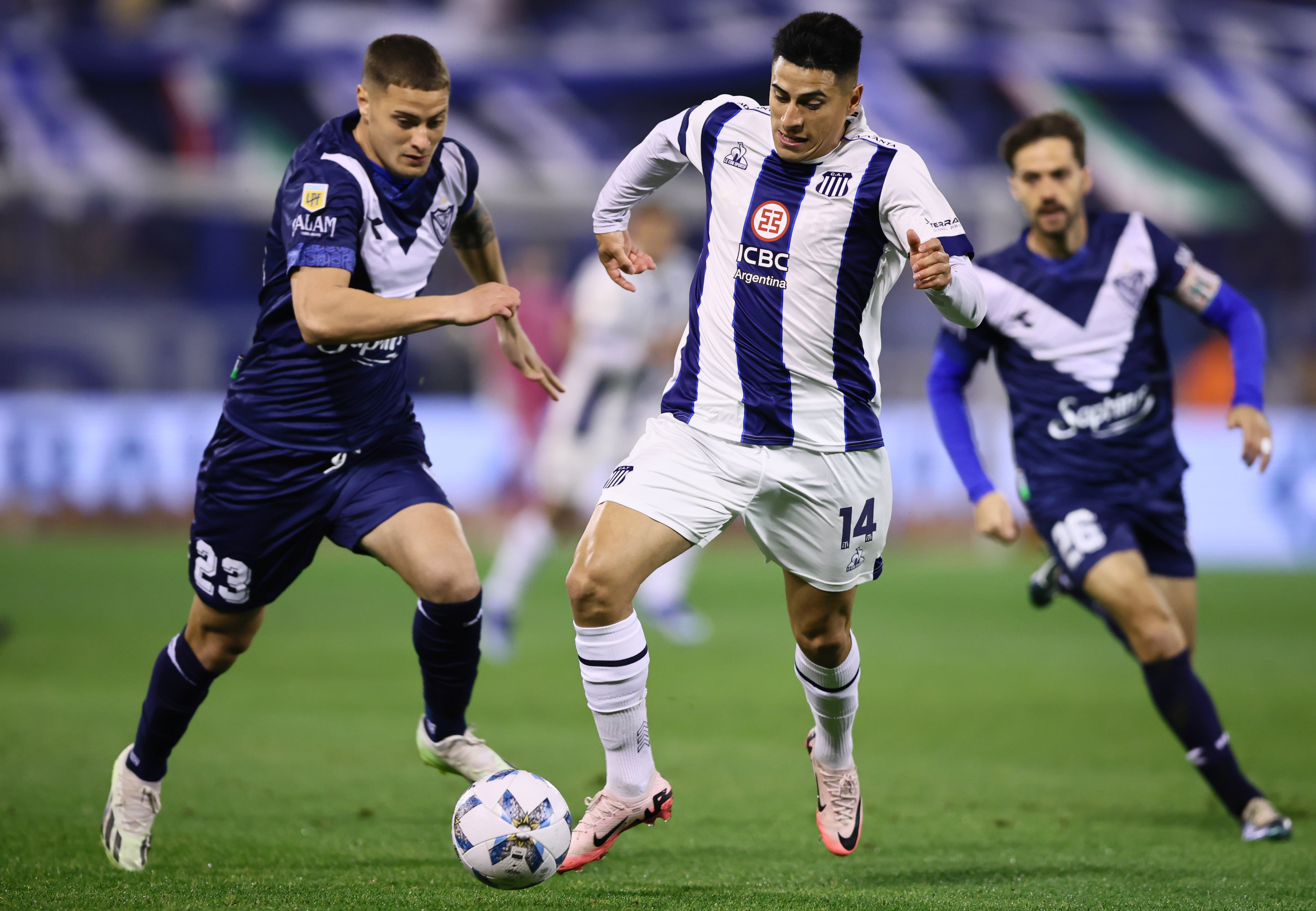 Talleres visitó a Vélez por la Liga Profesional y volvió a Córdoba con tres goles. (Fotobaires)