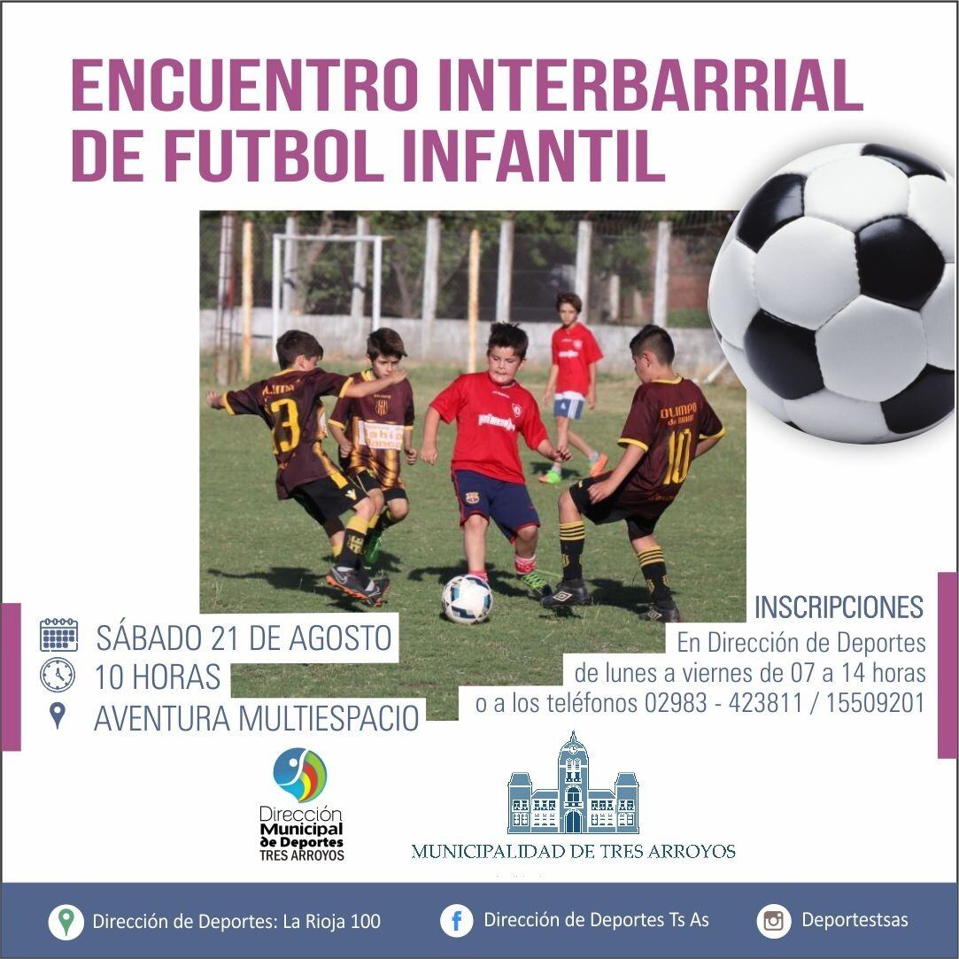 Encuentro interbarrial de fútbol infantil