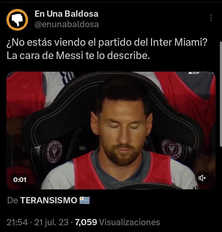 Memes del debut de Messi