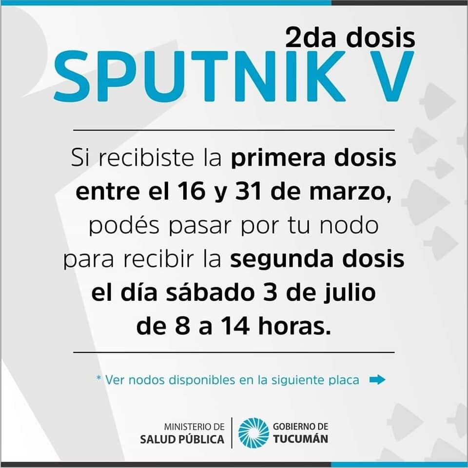 Se completará los esquemas de quienes recibieron la primera dosis entre el 16 al 31 de marzo.