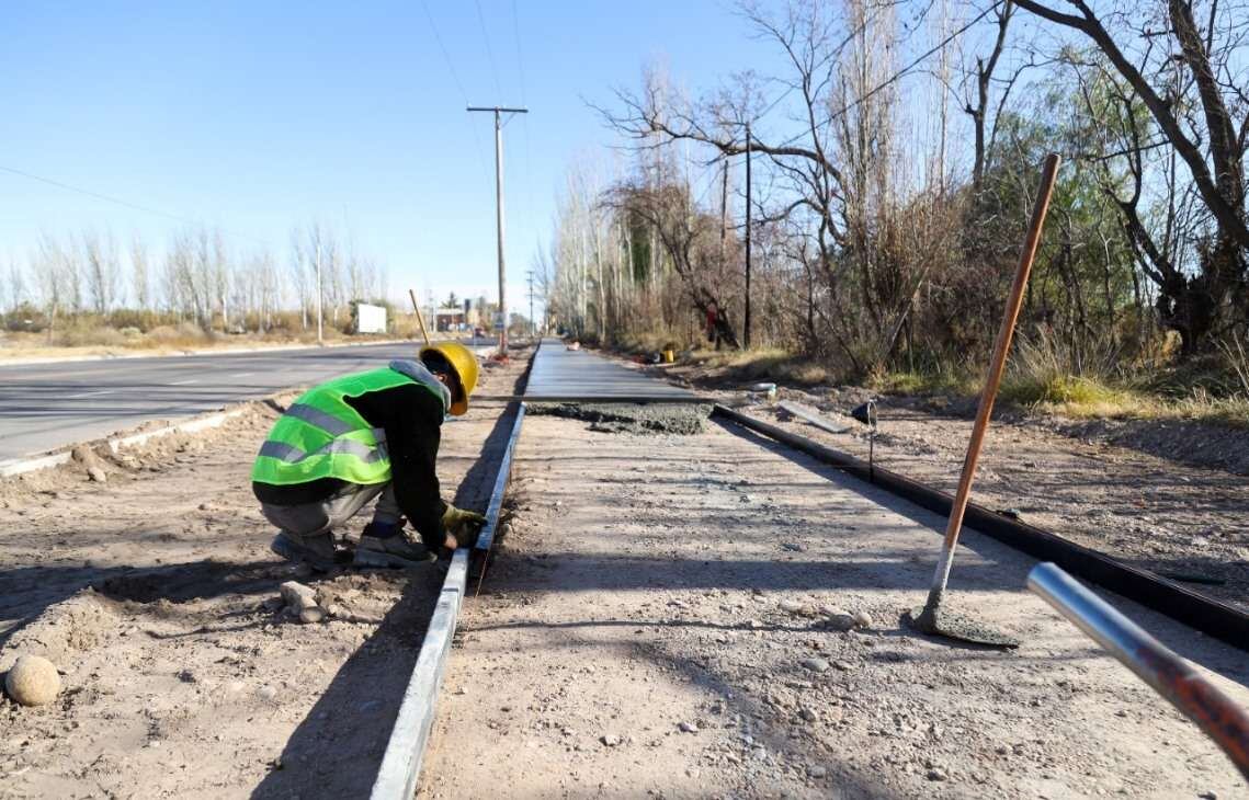 Construyen ciclovías en San Rafael.