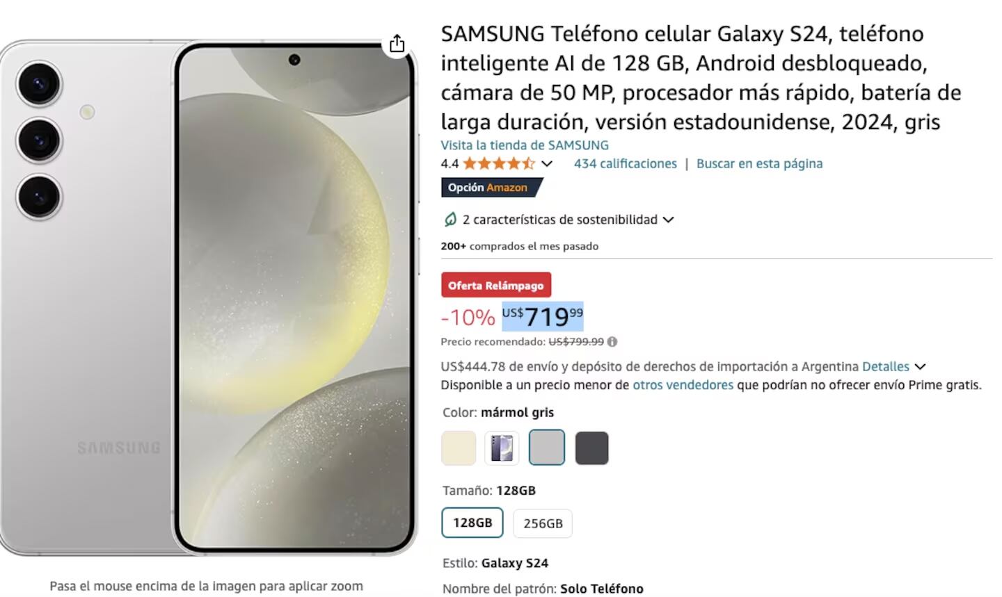 Precio en Amazon.