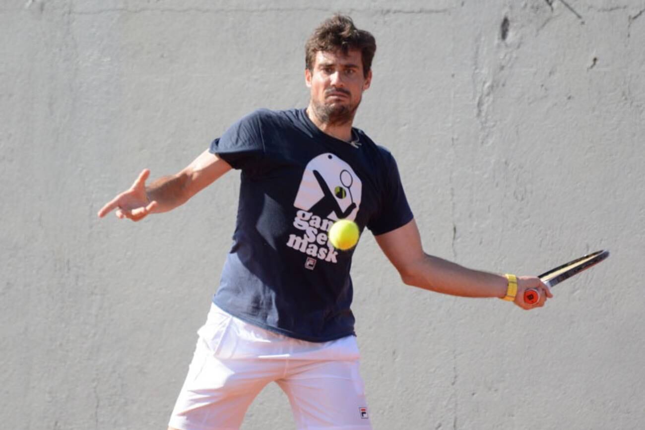 El bahiense Guido Pella durante un entrenamiento en el Córdoba Open 2023. (Prensa Córdoba Open)