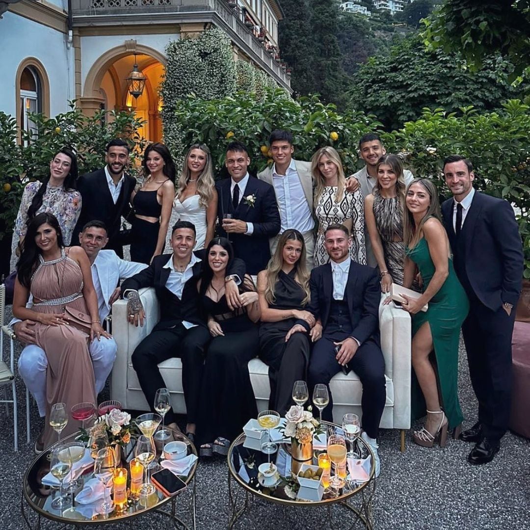 Los jugadores de la Selección Argentina en el casamiento de Lautaro Martínez y Agustina Gandolfo.