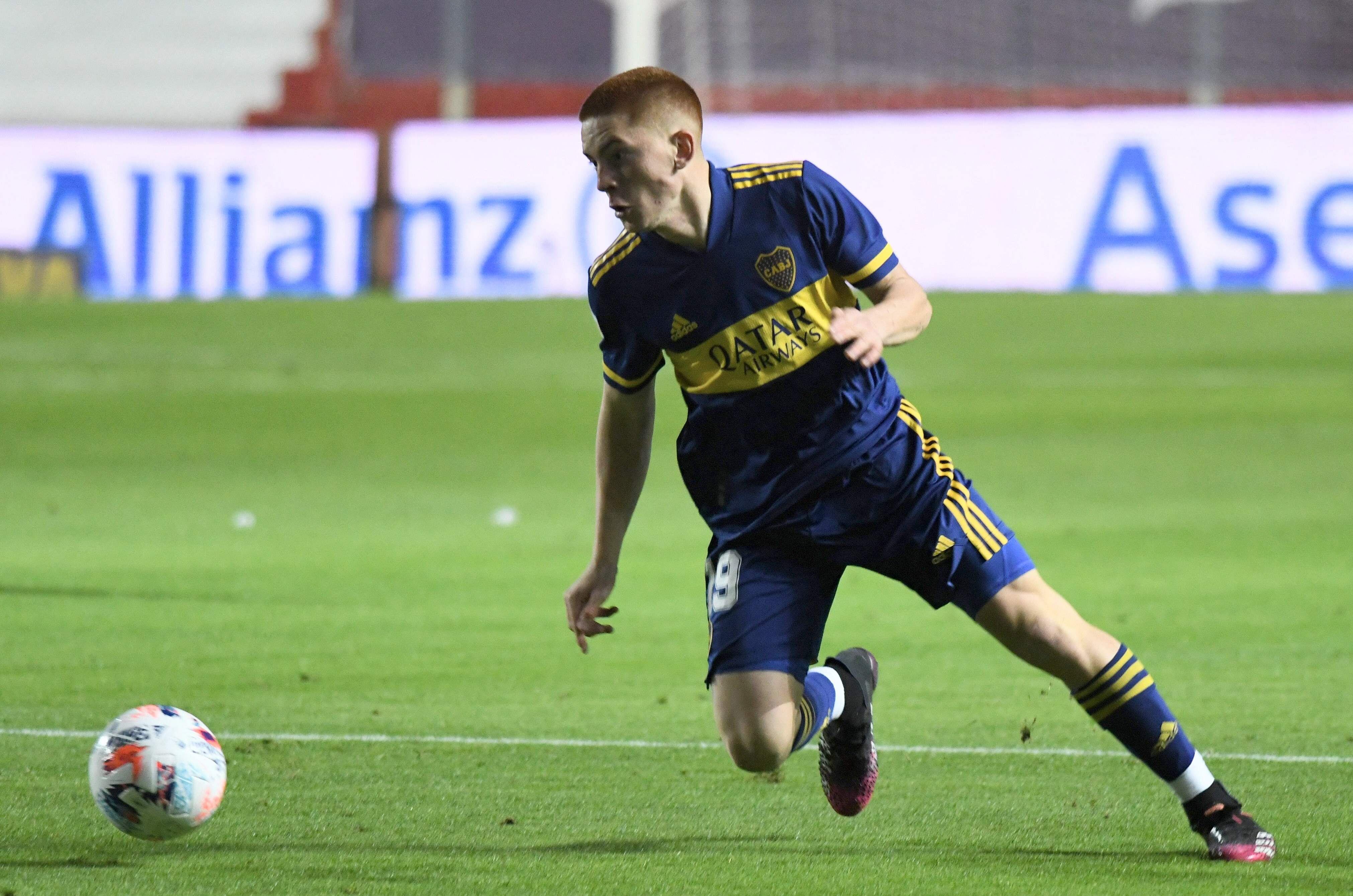 Valentín Barco, lateral izquierdo, uno de los titulares ante Banfield. (Fotobaires).