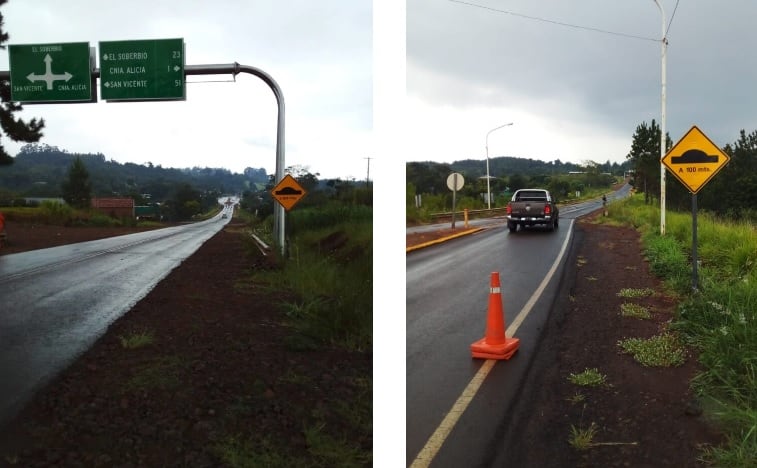 Instalan señalética vial en Colonia Aurora.