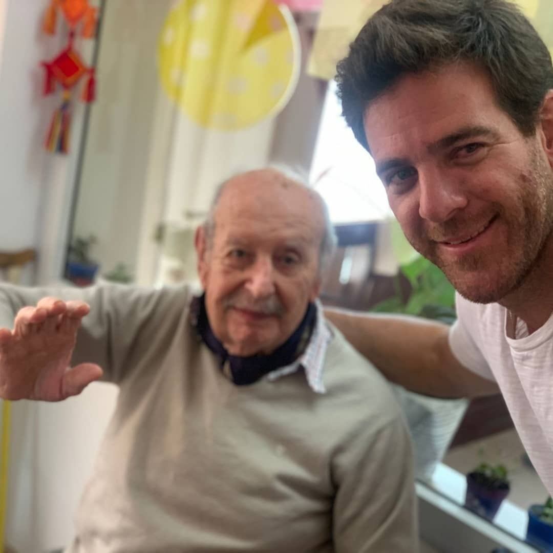 Juan Martín Del Potro visitó a los abuelos de una residencia en Tandil