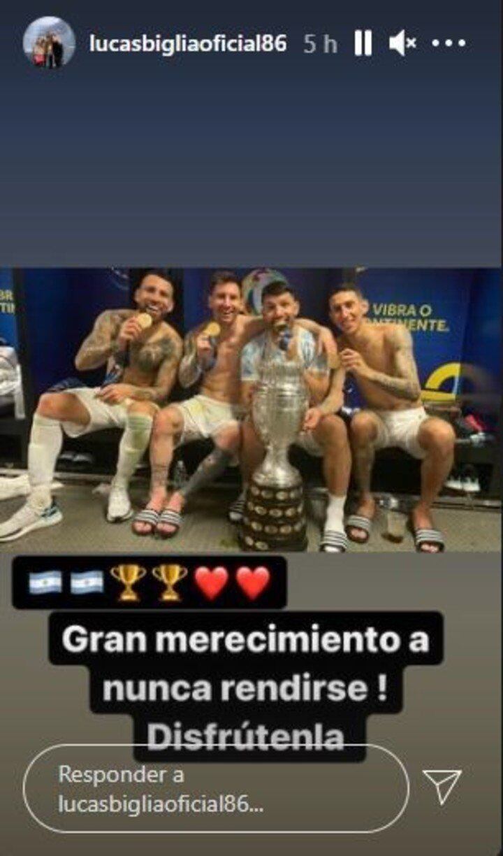 El mensaje de Lucas Biglia.