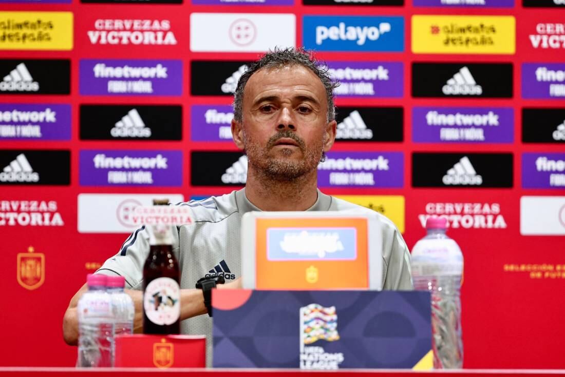 Luis Enrique se mostró molesto con una pregunta de un periodista. Foto: Selección de España.