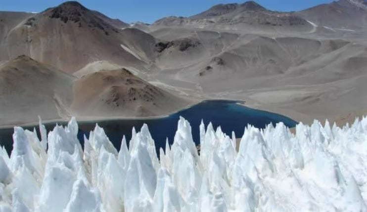 El Cráter Corona del Inca está a 5.500 metros sobre el nivel del mar.